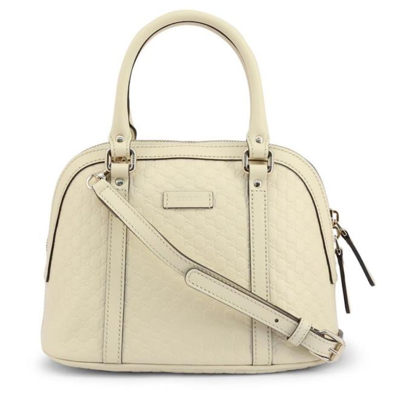 Gucci GG Dome Shoulder Bag Micro Guccissima White