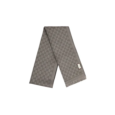 GUCCI GG Double-sided Wool Knit Scarf for Men 402093-4G200-9764