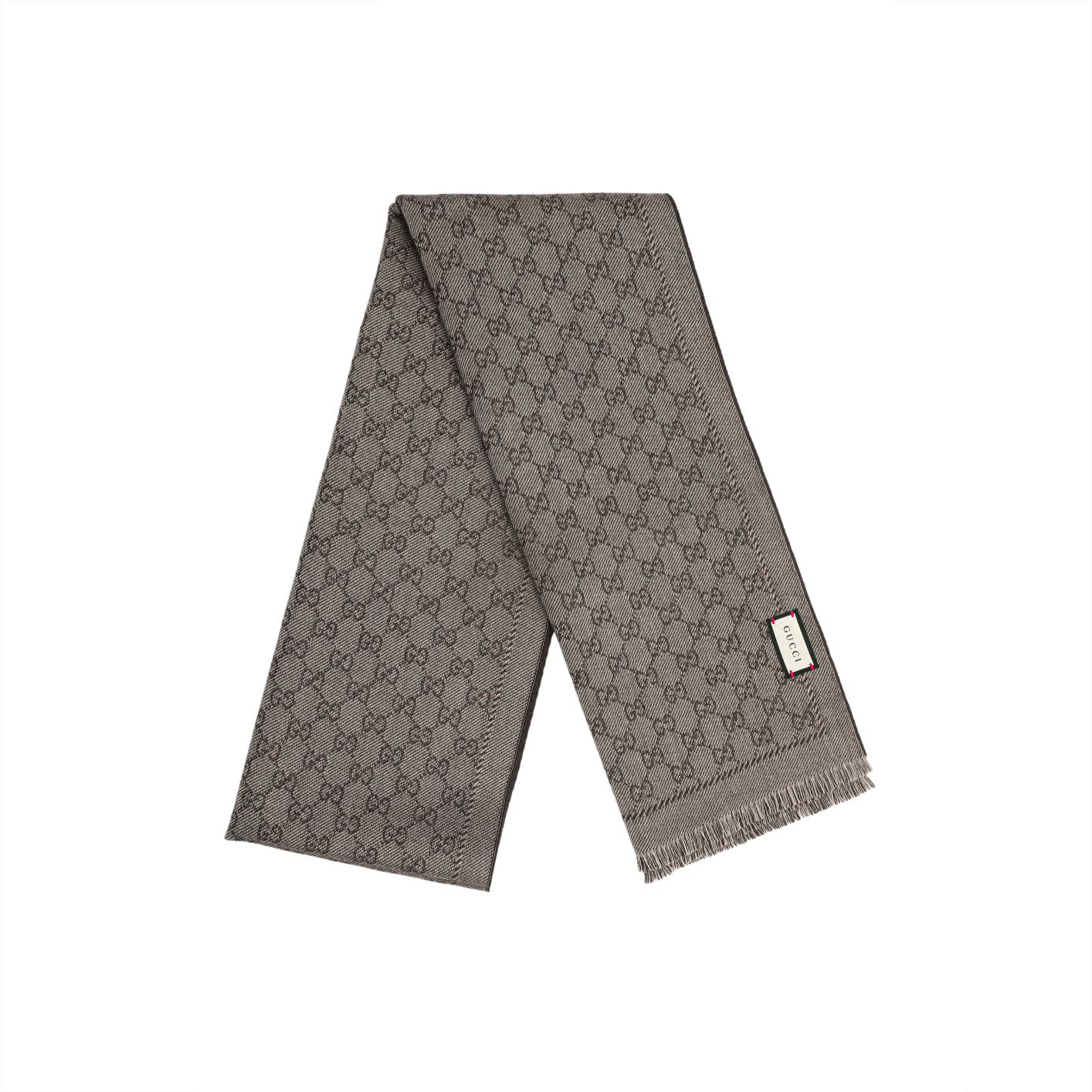 GUCCI GG Double-sided Wool Knit Scarf for Men 402093-4G200-9764 圖 2