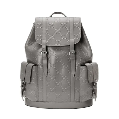 Gucci GG Embossed Backpack Grey