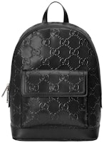 Gucci GG Embossed Backpack Medium Black Gucci GG Embossed Backpack Medium Black