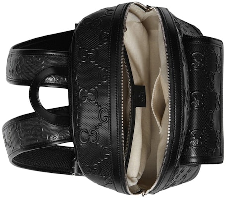 Gucci GG Embossed Backpack Medium Black Lookbook Gucci GG Embossed Backpack Medium Black