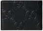 Order Gucci GG壓紋黑色雙摺錢包