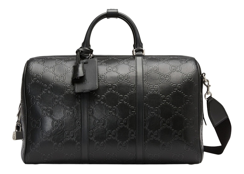 Gucci GG Embossed Duffle Bag Black