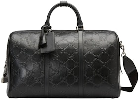 Gucci GG Embossed Duffle Bag Black Gucci GG Embossed Duffle Bag Black