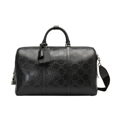 Gucci GG Embossed Duffle Bag Black