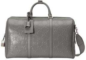 Gucci GG Embossed Duffle Bag Grey Gucci GG Embossed Duffle Bag Grey
