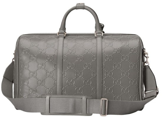 Gucci GG Embossed Duffle Bag Grey Order Gucci GG Embossed Duffle Bag Grey