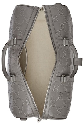 Gucci GG Embossed Duffle Bag Grey Lookbook Gucci GG Embossed Duffle Bag Grey