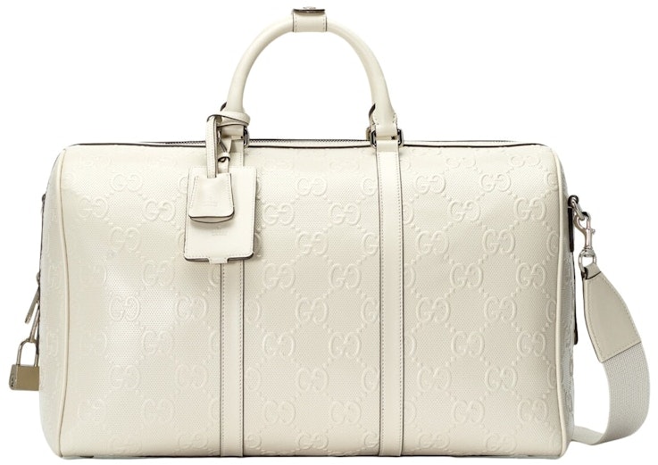 gucci-gg-embossed-duffle-bag-white