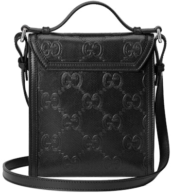 Gucci GG Embossed Messenger Bag Black Order Gucci GG Embossed Messenger Bag Black