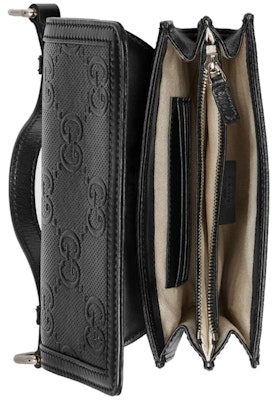 Gucci GG Embossed Messenger Bag Black Lookbook Gucci GG Embossed Messenger Bag Black