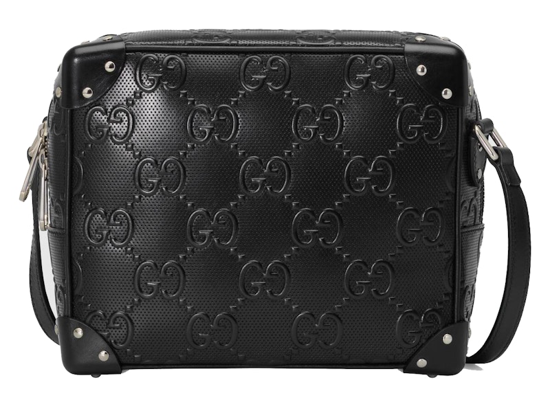 Gucci GG Embossed Shoulder Bag Black