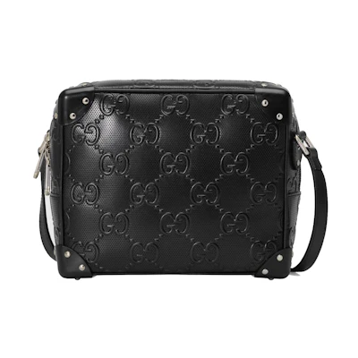 Gucci GG Embossed Shoulder Bag Black