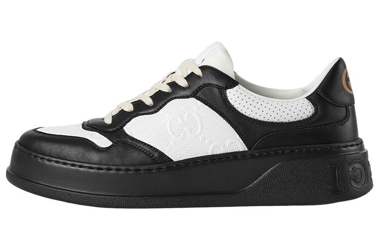 Buy 구찌 GG 엠보스 스니커즈 '블랙 화이트' 669582-AAA4T-1068