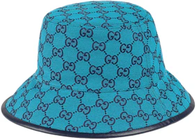 Shop GUCCI GG Embroidered Cotton Bucket Hat Unisex 656573-3HAD0-4268