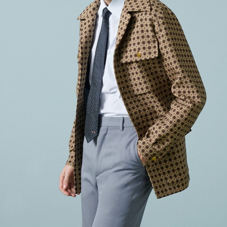 GUCCI GG Embroidered Silk Jacquard  Tie - Dark Blue/Green 744394-4E217-4066 圖 3