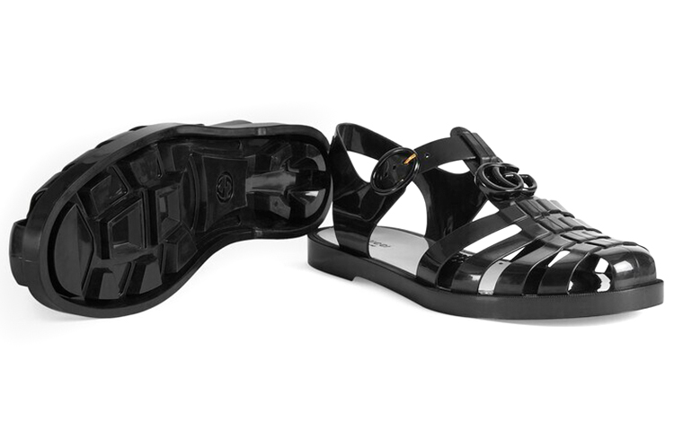 Sizing Gucci 古馳 雙G時尚涼鞋 黑色