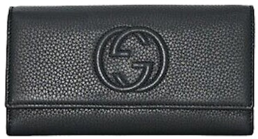 Gucci GG Flap Long Wallet Large Black Gucci GG Flap Long Wallet Large Black