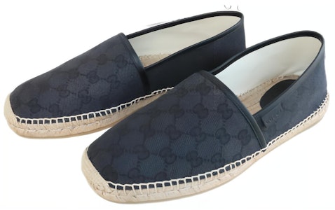 古驰 GG 平底麻布鞋 '蓝色' 466903-KQWM0-1948 Order 古驰 GG 平底麻布鞋 '蓝色' 466903-KQWM0-1948
