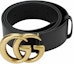 Buy GUCCI GG Gold Buckle Leather Belt for Men - Black, 4cm Width 397660 AAA5Z 1000