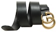 Shop GUCCI GG Gold Buckle Leather Belt for Men - Black, 4cm Width 397660 AAA5Z 1000
