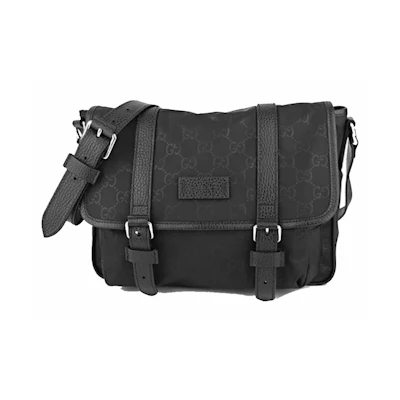Gucci GG Guccissima Logo Messenger Bag Monogram Black