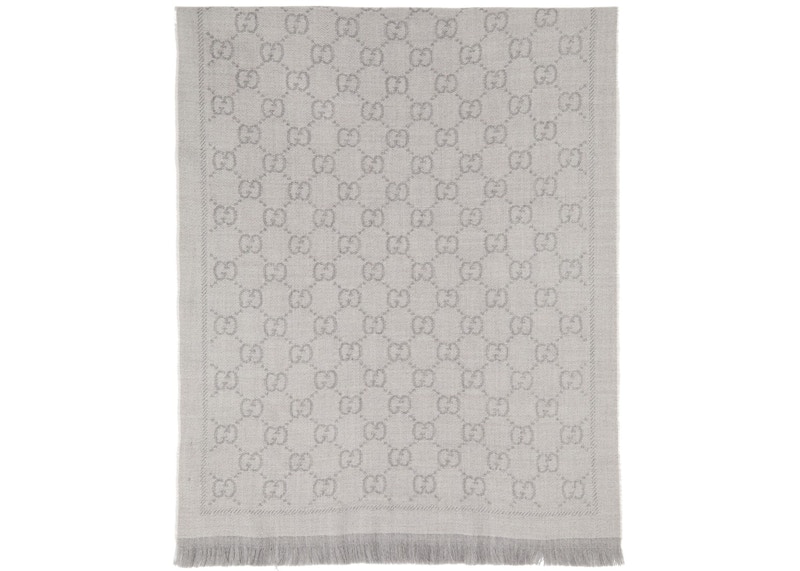Buy Gucci GG Guccissima 圍巾石墨灰色