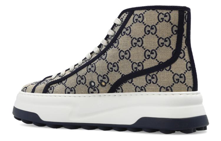 Lookbook Gucci GG Sneaker Tinggi 'Beige Biru' 745999-FABZZ-4043