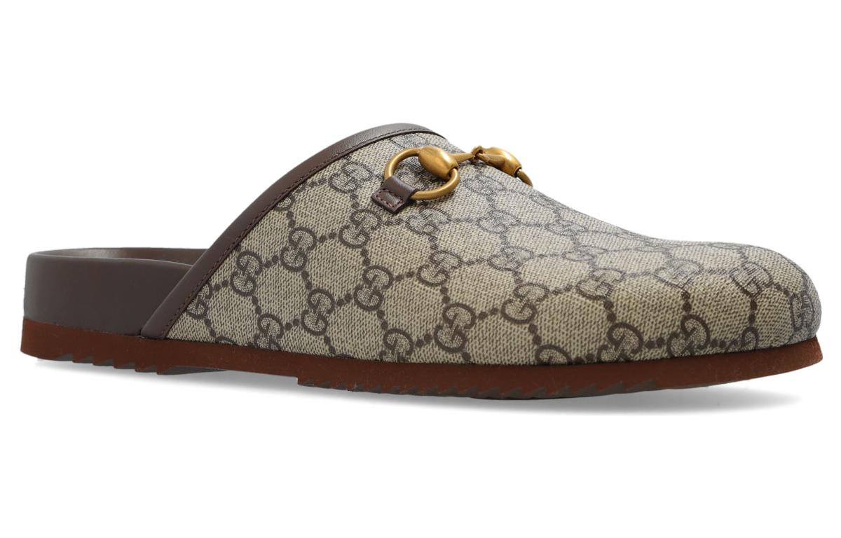 Shop Gucci GG Horsebit Selipar 'Beige' 749908-KHN80-9769