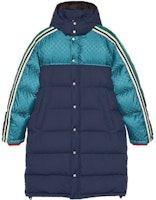 Gucci GG Jacquard Blue Nylon Down Jacket for Men 590744-Z8AE7-4819 Gucci GG Jacquard Blue Nylon Down Jacket for Men 590744-Z8AE7-4819