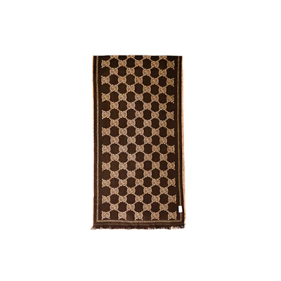 GUCCI GG Jacquard Wool Scarf for Men in Brown 6258984G059-9764