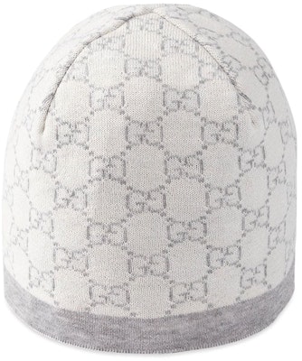 GUCCI GG 兒童圖案羊毛帽 淺灰色 4185993K206-9263 Order GUCCI GG 兒童圖案羊毛帽 淺灰色 4185993K206-9263
