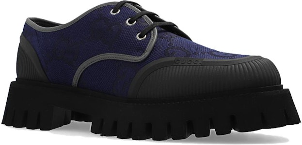 Gucci GG Kasut Bertali 'Biru Tua' 699552-UKOF0-4549 Lookbook Gucci GG Kasut Bertali 'Biru Tua' 699552-UKOF0-4549