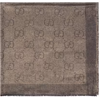 Order Gucci GG 金蔥提花黑色披肩