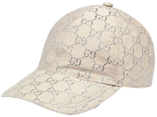 Gucci GG Lame Baseball Hat White/Silver Buy Gucci GG Lame Baseball Hat White/Silver