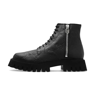 Gucci GG leather boot 'Black'