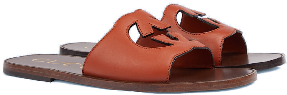 Gucci GG Leather Sandal 'Brown' 693278-US000-2505 Lookbook Gucci GG Leather Sandal 'Brown' 693278-US000-2505