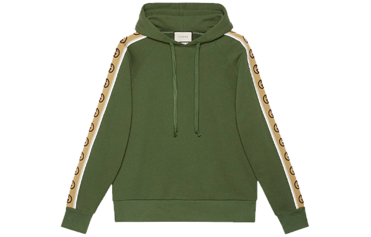 Gucci GG Logo Green Hoodie for Men 596230-XJBUW-3806