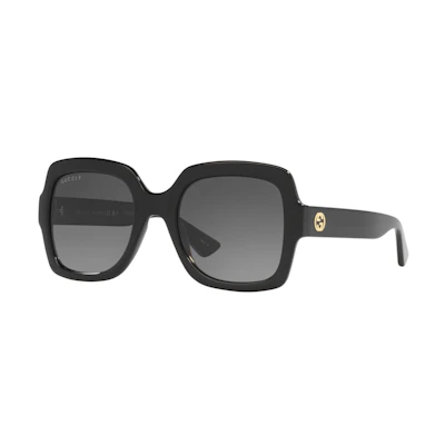 Gucci GG Logo Rectangle Sunglasses Black/Gold (GG1337S 002)