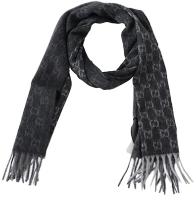 Gucci GG Logo Scarf Lead Gray Order Gucci GG Logo Scarf Lead Gray