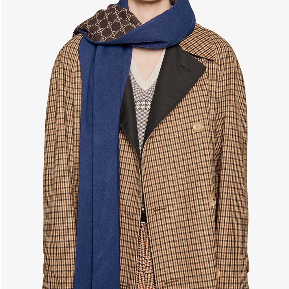 GUCCI GG Logo Warm Wool Knit Scarf Unisex Couples Edition 521104-4G744-4000 圖 4