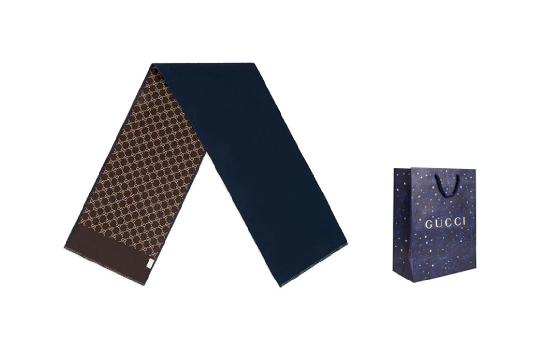 GUCCI GG Logo Warm Wool Knit Scarf Unisex Couples Edition 521104-4G744-4000 圖 6