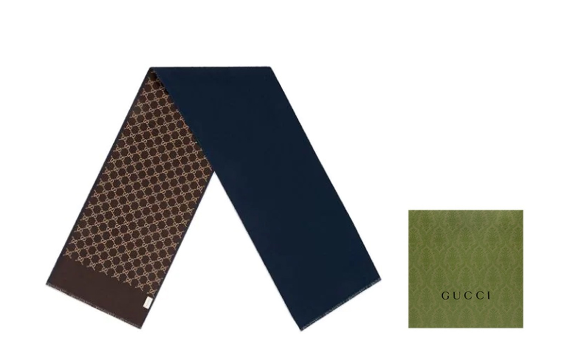 GUCCI GG Logo Warm Wool Knit Scarf Unisex Couples Edition 521104-4G744-4000 圖 7