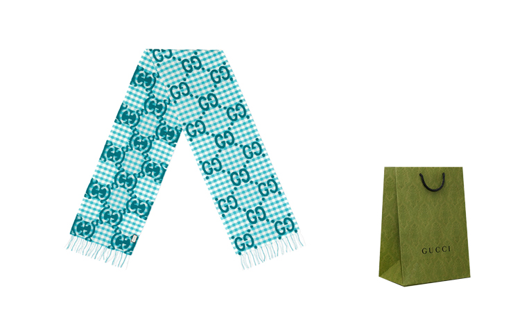 GUCCI GG Logo Wool Fringe Scarf Unisex Couple Edition 644365-3GA69-4678 圖 6