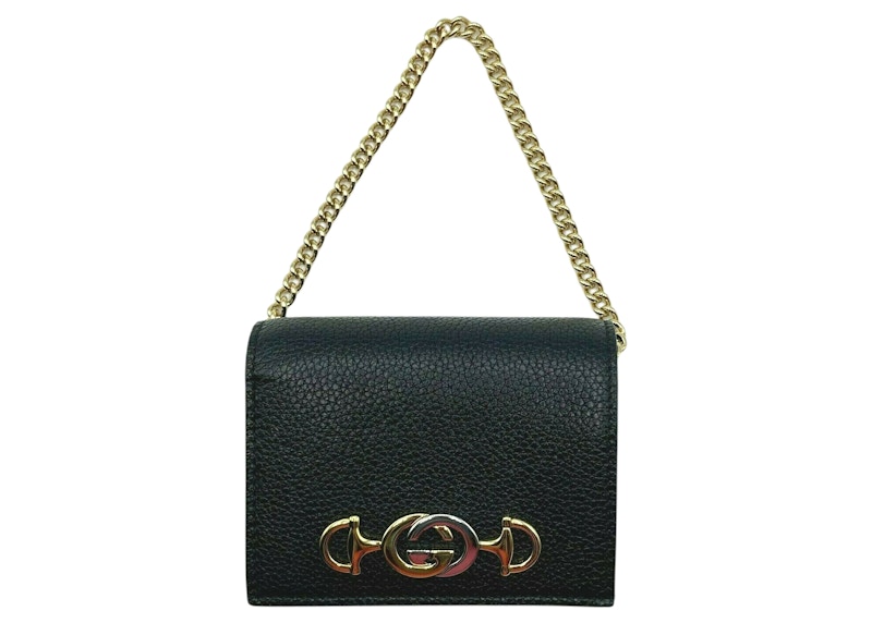 Gucci GG Logo Zumi Bi-Fold Mini Wallet Mini Black