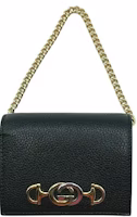 Gucci GG Logo Zumi Bi-Fold Mini Wallet Mini Black Gucci GG Logo Zumi Bi-Fold Mini Wallet Mini Black