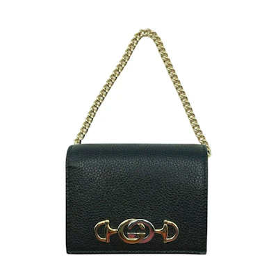 Gucci GG Logo Zumi Bi-Fold Mini Wallet Mini Black