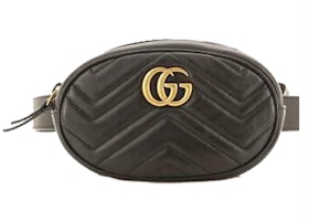 Gucci GG Marmont Belt Bag Matelasse Leather Black/Gold Gucci GG Marmont Belt Bag Matelasse Leather Black/Gold