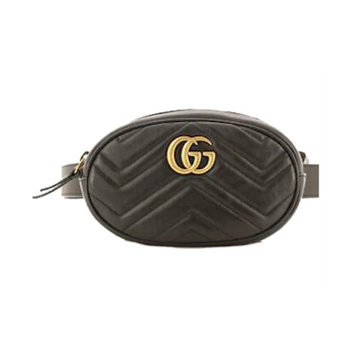 Gucci GG Marmont Belt Bag Matelasse Leather Black/Gold